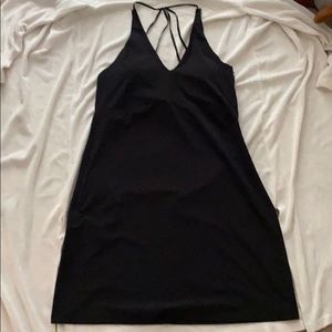 Athleta Breathe In Padded Bra Dress Black Sz 8